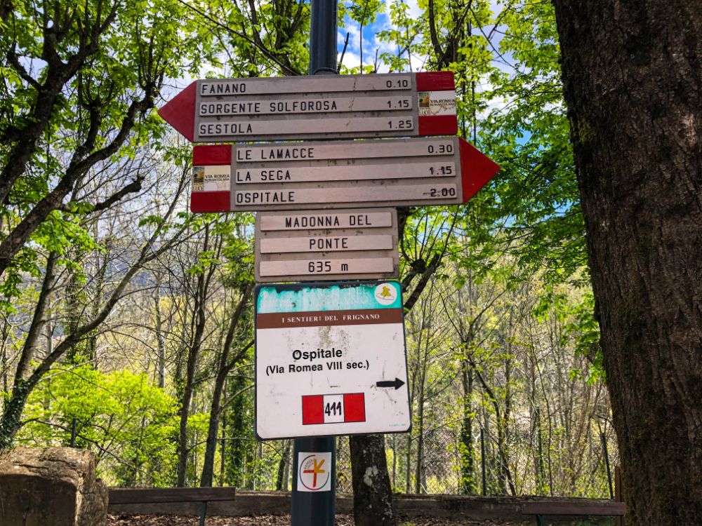 indicazione trekking per borgo montemezzano