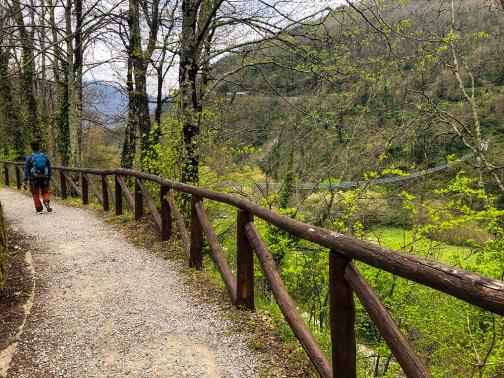 ponte delle ferriere ponte sospeso toscana